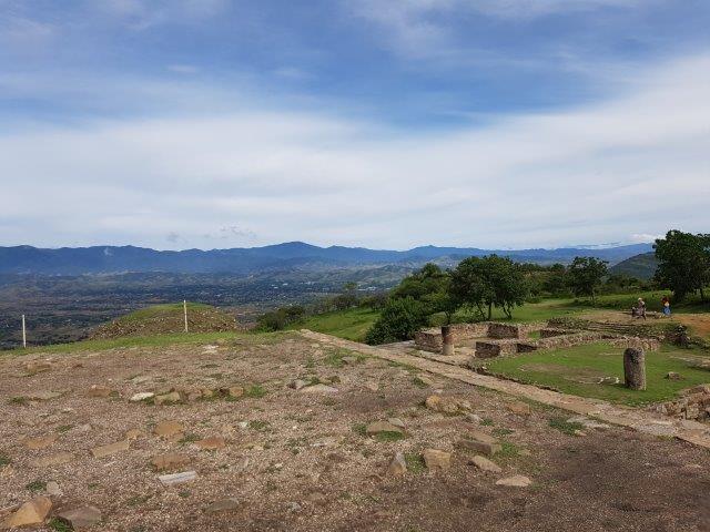 Standing a top the ruins, enjoying the scenery, Monte Alban