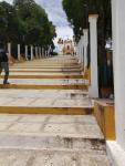 The steps to Templo de Nuestra Señora de Guadalupe, San Cristobal